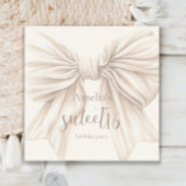 Sweet 16 Beige Bow Watercolor Serviette