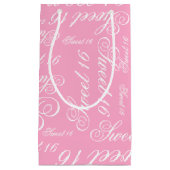 Sweet 16 Benutzerdefinierte Farbe Kleine Geschenktüte (Vorderseite)