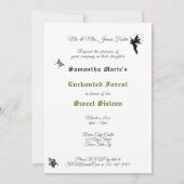 Sweet 16 Bezauberte Blume der Waldweiden Kaninchen Einladung (Rückseite)