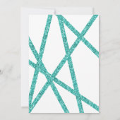 Sweet 16 Birthday Aquamarin Blue Glitzer Einladung (Rückseite)