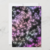 Sweet 16 Birthday Aquamarin Neon Glow Dunkles Part Einladung (Rückseite)