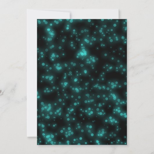 Sweet 16 Birthday Aquamarin Neon Glow Dunkles Part Einladung (Rückseite)