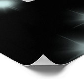 Sweet 16 Birthday Aquamarin Neon Glow Dunkles Part Poster (Ecke)