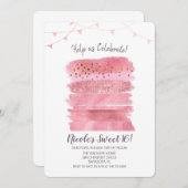 Sweet 16 Birthday Cake Einladung (Vorne/Hinten)