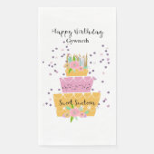 Sweet 16 Birthday Cake Paper Napkin Serviette (Vorderseite)