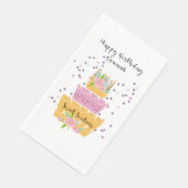 Sweet 16 Birthday Cake Paper Napkin Serviette (Ecke)