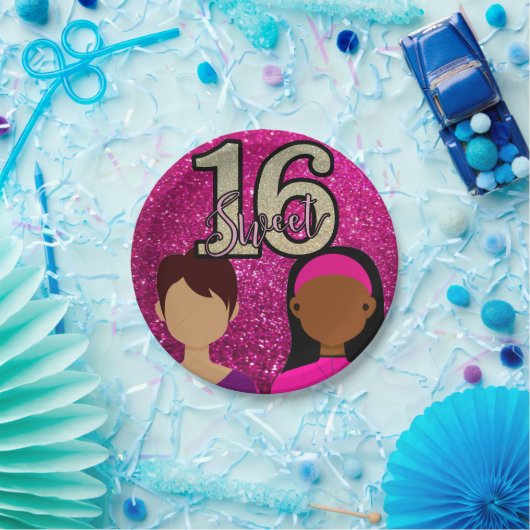 Sweet 16 Birthday Cake Pink Paper Teller (Party)