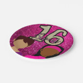 Sweet 16 Birthday Cake Pink Paper Teller (Schrägansicht)