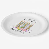Sweet 16 Birthday Candles Paper Plate Pappteller (Schrägansicht)