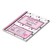 Sweet 16 Birthday Candy Bar Wrapper Gastgeschenke Notizblock (Rotiert)