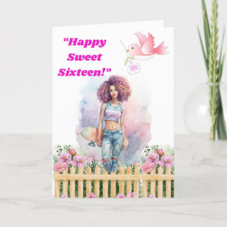 Sweet 16 Birthday Card für Mädchen Feiertagskarte