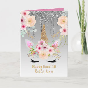 Sweet 16 Birthday Card Personalisiert Niedliches E Karte