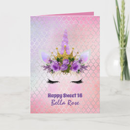 Sweet 16 Birthday Card Personalisiert Niedliches E Karte