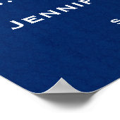 Sweet 16 Birthday Classic Blue and White A06 Poster (Ecke)