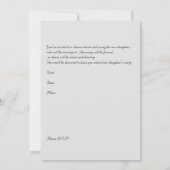 Sweet 16 Birthday Dance Invitation Girl Einladung (Rückseite)