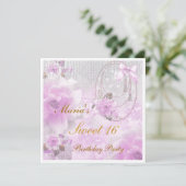 Sweet 16 Birthday Einladung (Stehend Vorderseite)