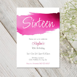 Sweet 16 Birthday Einladung
