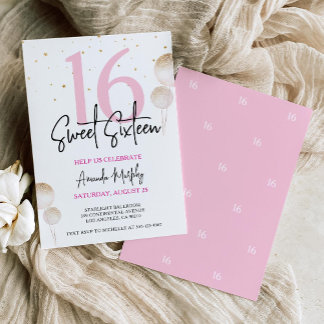 Sweet 16 Birthday Einladung