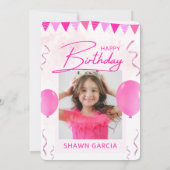 Sweet 16 Birthday Einladung (Rückseite)