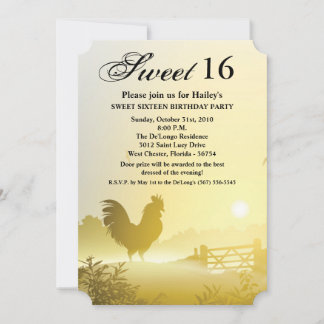 Sweet 16 Birthday Einladung Sonntagmorgen Bauernho