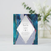 Sweet 16 Birthday Einladungen Agate Glitzer (Stehend Vorderseite)