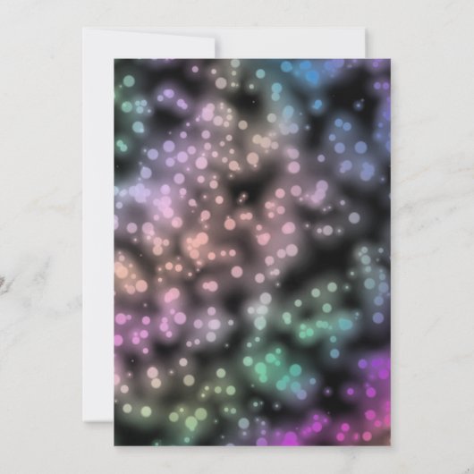 Sweet 16 Birthday Farbenfrohe Neon Glow Dunkles Pa Einladung (Rückseite)