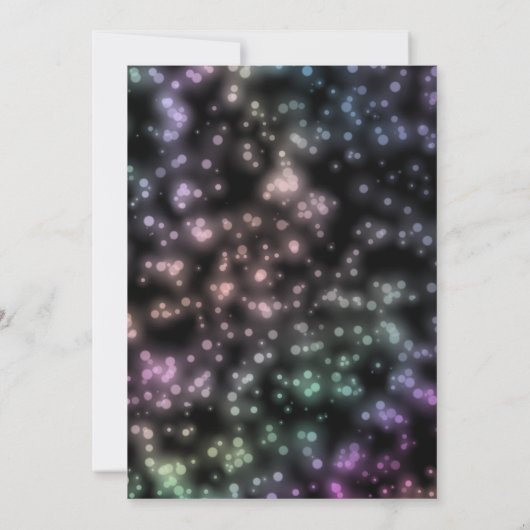 Sweet 16 Birthday Farbenfrohe Neon Glow Dunkles Pa Einladung (Rückseite)