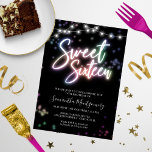 Sweet 16 Birthday Farbenfrohe Neon Party Einladung<br><div class="desc">Feiern Sie Ihren besonderen Tag mit unseren Sweet 16 Designs! Unser neon-inspiriertes Design wird mit seinen Rosa- und Schwarztönen sicher eine Aussage treffen. Es ist der perfekte Weg,  um allen lassen,  dass Sie 16 werden!</div>