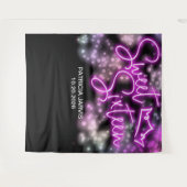 Sweet 16 Birthday Farbige Neon Glow Backdrops Wandteppich (Vorderseite (Horizontal))