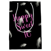 Sweet 16 Birthday Feathers Mittlere Geschenktüte (Vorderseite)