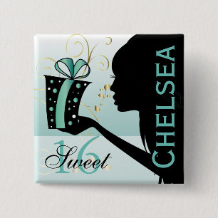 Sweet 16 Birthday Girl Button