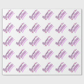 Sweet 16 Birthday Girl mit Individuelle Name Patte Geschenkpapier (Flach)