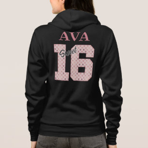 Sweet 16 Birthday Girl Rose Farbtypografie  Hoodie