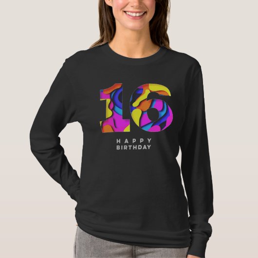 Sweet 16 Birthday Girl Sleeve T - Shirt (Vorderseite)