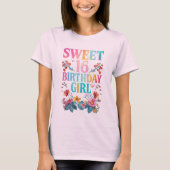 Sweet 16 Birthday Girl T-Shirt (Vorderseite)
