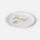 Sweet 16 Birthday Gold Foil Pappteller (Schrägansicht)