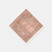 Sweet 16 Birthday Imitats Rose Gold Glitzer Party Serviette (Ecke)