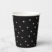 Sweet 16 Birthday in Black & Pink Paper Cups Pappbecher (Rückseite)