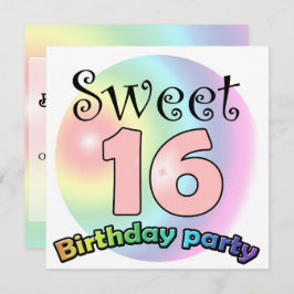 Sweet 16 birthday invitation Custom Einladung