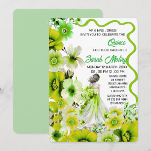 Sweet 16. Birthday Invitation Editable, Floral Pi Save The Date