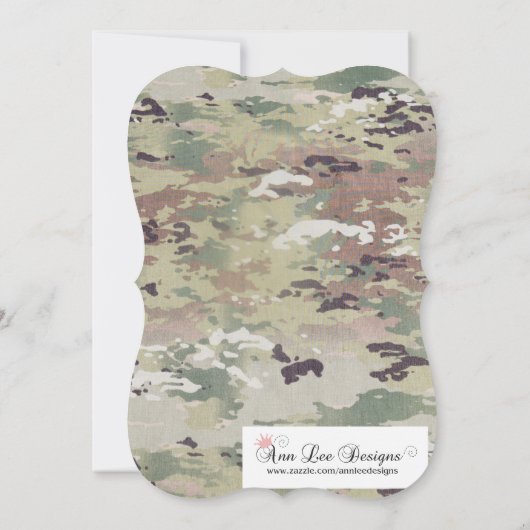 Sweet 16 Birthday Invite Army OCP Camouflage Unifo Einladung (Rückseite)