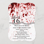 Sweet 16 Birthday Invite Blood Spritzer Vampire Go Einladung<br><div class="desc">Sweet 16 Sechzehn Geburtstag Einladung</div>