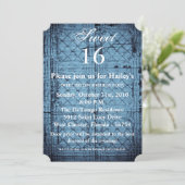 Sweet 16 Birthday Invite Rustic Tin Panel Decke Einladung (Stehend Vorderseite)