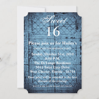 Sweet 16 Birthday Invite Rustic Tin Panel Decke Einladung