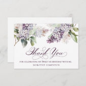 Sweet 16 Birthday Lila Lilac Spring Blume Dankeskarte (Vorne/Hinten)