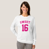 Sweet 16 Birthday Niedlich University Letters Uni T-Shirt (Vorne ganz)