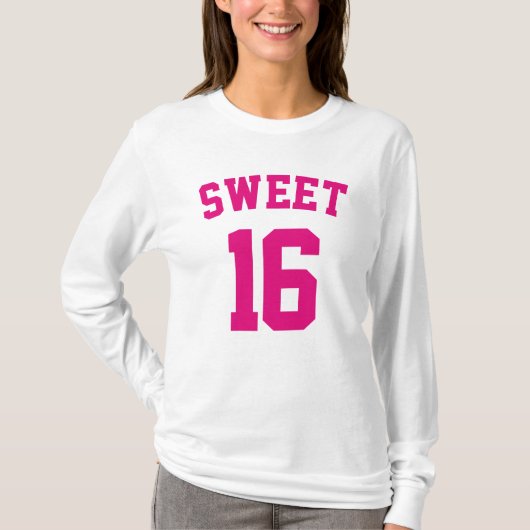 Sweet 16 Birthday Niedlich University Letters Uni T-Shirt (Vorderseite)