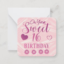 Sweet 16 Birthday Note Card Mitteilungskarte