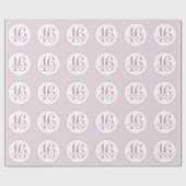 Sweet 16 Birthday Orchid Lila Personalisiert Geschenkpapier (Flach)