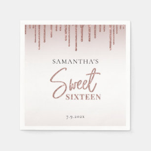 Sweet 16 Birthday Party Custom Paper Serviette